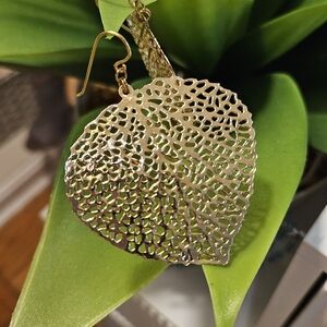 Intricate Gold Leaf Earrings